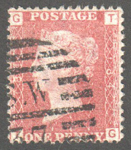 Great Britain Scott 33 Used Plate 184 - TG - Click Image to Close